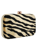 Feral Animal Print Velvet Fabric Clutch