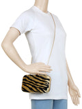 Feral Animal Print Velvet Fabric Clutch