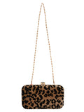 Feral Animal Print Velvet Fabric Clutch