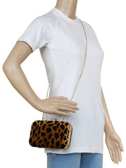 Feral Animal Print Velvet Fabric Clutch