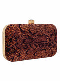 Feral Animal Print Velvet Fabric Clutch