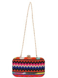 Loom Jacquard Fabric Clutch