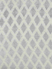 Tulle Raw Silk Diamond Print  Clutch