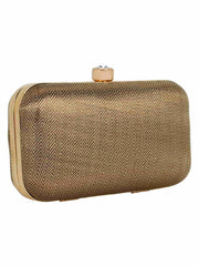 Tulle Raw Silk Striped  Party Clutch