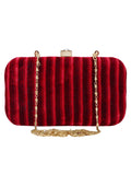 Loom Fabric Striped Clutch