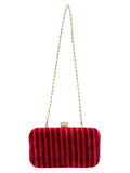 Loom Fabric Striped Clutch