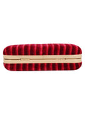 Loom Fabric Striped Clutch