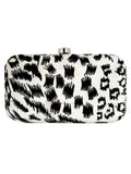Feral Animal Print Velvet Fabric Clutch