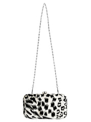 Feral Animal Print Velvet Fabric Clutch