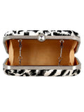 Feral Animal Print Velvet Fabric Clutch