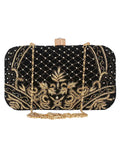 Adorn Embroidered & Embelished Velvet Fabric Clutch