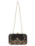 Adorn Embroidered & Embelished Velvet Fabric Clutch