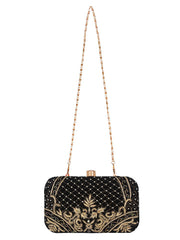 Adorn Embroidered & Embelished Velvet Fabric Clutch