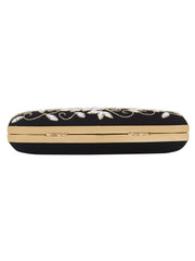 Adorn Embelished Faux Silk Fabric Clutch