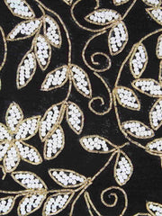 Adorn Embelished Faux Silk Fabric Clutch
