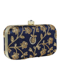 Tulle Embroidered Faux Silk Clutch