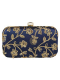 Tulle Embroidered Faux Silk Clutch