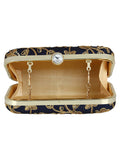 Tulle Embroidered Faux Silk Clutch