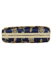 Tulle Embroidered Faux Silk Clutch