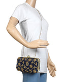 Tulle Embroidered Faux Silk Clutch