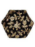 Lotus Embroidered Velvet Potli