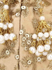 Lotus Embroidered Velvet Potli