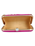 Adorn Embroidered Faux Silk Clutch