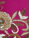 Adorn Embroidered Faux Silk Clutch