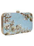 Adorn Embroidered Faux Silk Clutch