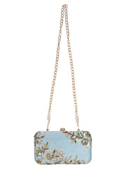 Adorn Embroidered Faux Silk Clutch