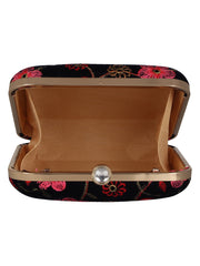Vista Embroidered Velvet Clutch