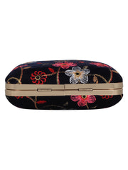 Vista Embroidered Velvet Clutch