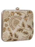 Vista Embellished Faux Silk Box Clutch