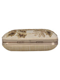 Vista Embellished Faux Silk Box Clutch