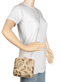 Vista Embellished Faux Silk Box Clutch