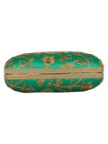 Vista Embroidered Faux Silk Box Clutch