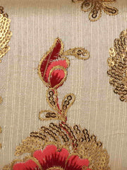 Tulle Embroidered Faux Silk Box Clutch