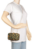 Tulle Embroidered Faux Silk Box Clutch