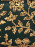 Tulle Embroidered Faux Silk Box Clutch