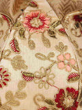 Lotus Embroidered Faux Silk Potli
