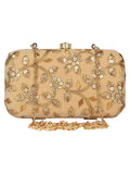 Tulle Embroidered Velvet Clutch