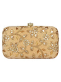 Tulle Embroidered Velvet Clutch