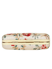 Tulle Embroidered Faux Silk Clutch
