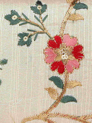 Tulle Embroidered Faux Silk Clutch