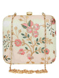 Vista Embroidered Faux Silk Clutch