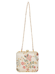 Vista Embroidered Faux Silk Clutch