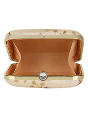 Vista Embroidered Faux Silk Clutch