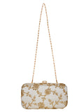 Tulle Sequines Embroidered Faux Silk Clutch