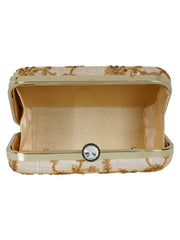 Tulle Sequines Embroidered Faux Silk Clutch