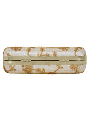 Tulle Sequines Embroidered Faux Silk Clutch